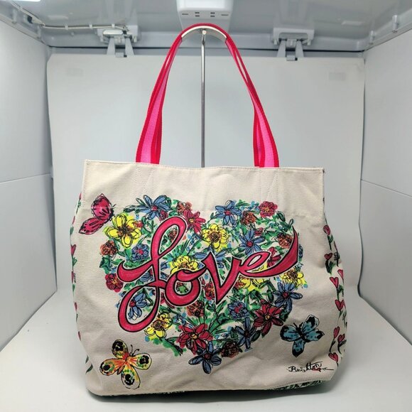 Brighton Love Tote Bag Canvas Large Tweet - Picture 13 of 13